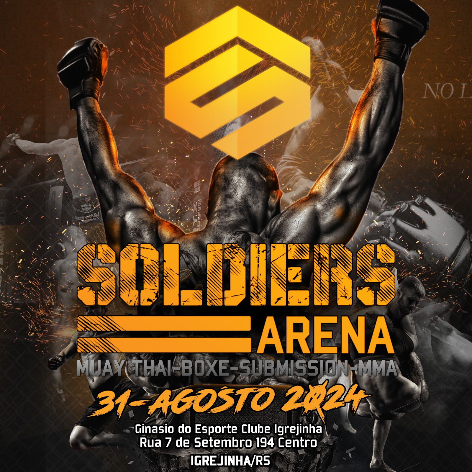 Soldiers Arena será no dia 31 de agosto em Igrejinha-RS. (Imagem: Divulgação/Soldiers)